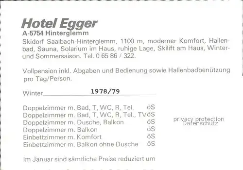 Hinterglemm Saalbach Hotel Egger Skischule 