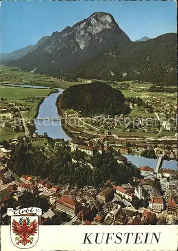 Kufstein Tirol Fliegeraufnahme Historische Festung Heimbatmuseum Heldenorgel  Kat. Kufstein