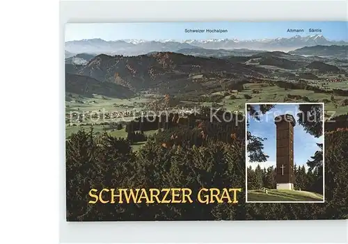Allgaeu Region Schwarzer Grat Aussichtsturm Kat. Kempten (Allgaeu)