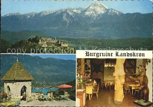 Landskron Kaernten Burgruine Mittagskogel Kat. Villach