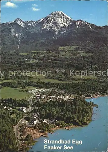 Egg Faakersee Mittagskogel Fliegeraufnahme Kat. Villach Kaernten