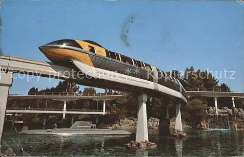 Disneyland California Tomorrow Land Sleek Monorail Train Submarine Kat. Anaheim