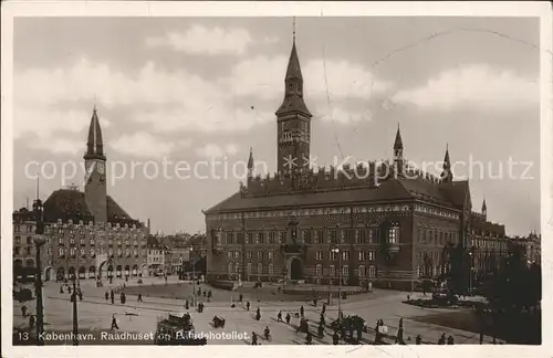 Kobenhavn Raadhuset Paladshotellet Rathaus Palasthotel Kat. Kopenhagen