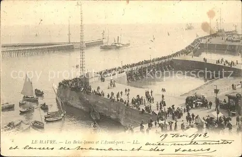 Le Havre Les Brise lames et l Avant port Kat. Le Havre