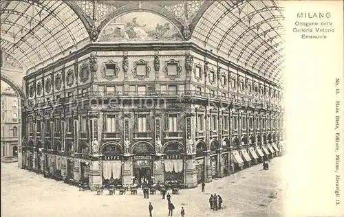 Milano Ottagono della Galleria Vittorio Emanuele Kat. Italien