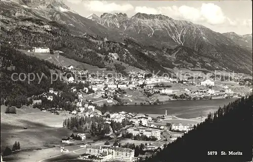 St Moritz GR Gesamtansicht mit Alpenpanorama Kat. St Moritz