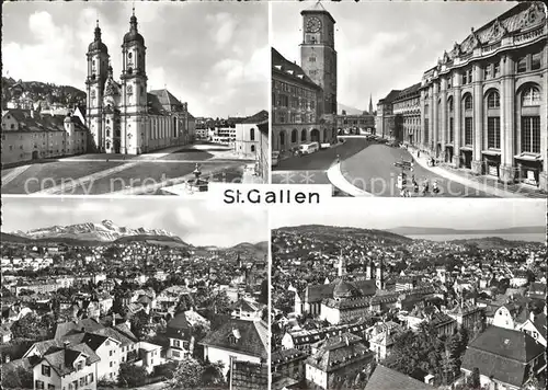 St Gallen SG Teilansichten Kirche Strassenpartie Kat. St Gallen