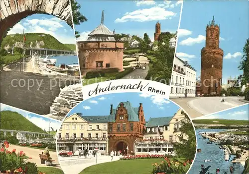 Andernach Rhein Turm Park Promenade Kat. Andernach