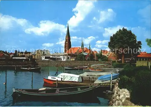 Schleswig Schlei Partie am Hafen Kat. Erfde