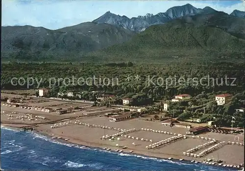 Marina di Pietrasanta Fliegeraufnahme Strand Kat. Lucca