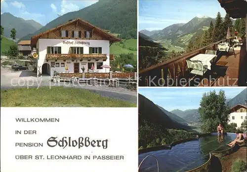 St Leonhard Passeier Pension Schlossberg Kat. St Leonhard in Passeier Suedtirol