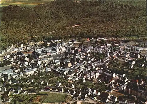 Pruem Eifel Fliegeraufnahme mit Basilika Kat. Pruem