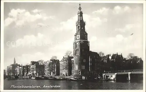 Amsterdam Niederlande Montelbaanstoren Kat. Amsterdam