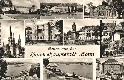 Bonn Rhein Universitaet Schloss Bundeshaus Muenster Kat. Bonn