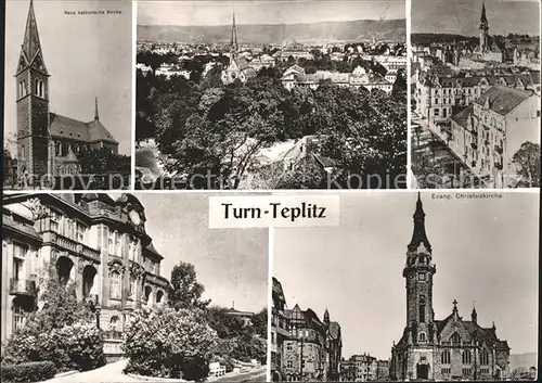 Turn Teplice Kirche Schlangenbad  Kat. Teplice