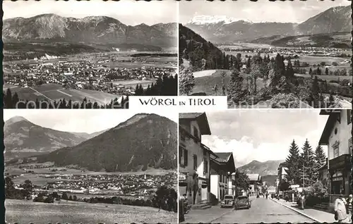 Woergl Tirol Gesamtansicht mit Alpenpanorama Ortspartie