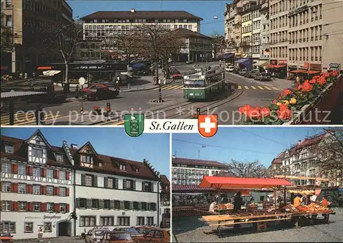 St Gallen SG Marktplatz Hechtgasse Kat. St Gallen