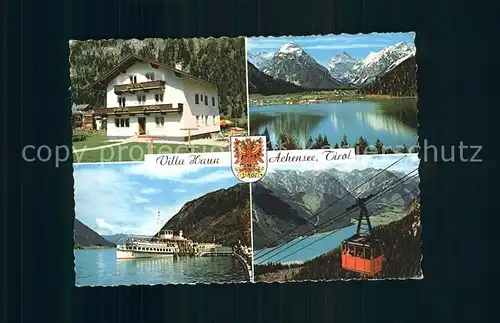 Pertisau Achensee Villa Haun Dampfer Anleger Kabinenbahn Alpenpanorama Kat. Eben am Achensee