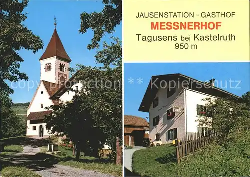 Tagusens Jausenstation Gasthof Messnerhof Kirche Schlerngebiet Dolomiten