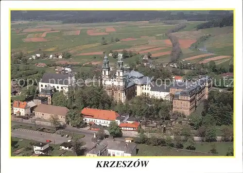Krzeszowice Widok z lotu ptaka Klosterkirche Fliegeraufnahme Kat. Polen