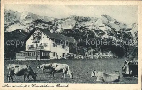 Graseck Almwirtschaft zum Hanneslebauer Kat. Garmisch Partenkirchen