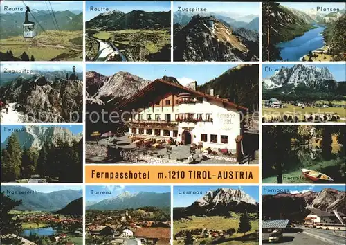Tirol Region Reutte Seilbahn Zugspitze Plansee Fernpass Hotel Ehrwald Fernstein Nassereith Tarrenz Lermoos Kat. Innsbruck