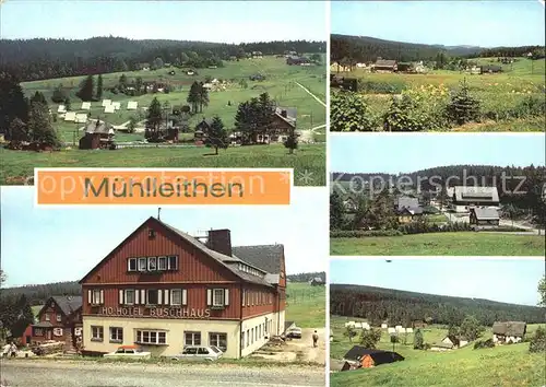 Muehlleiten Vogtland Panorama Teilansichten HO Hotel Buschhaus / Klingenthal Sachsen /Vogtlandkreis LKR