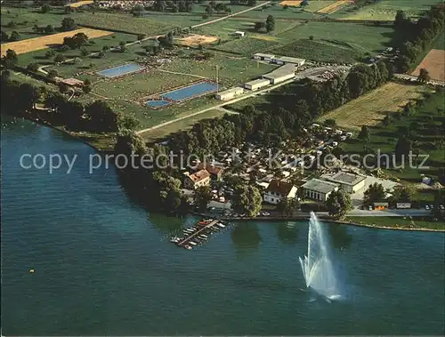 Kreuzlingen TG am Bodensee Camping Schwimm und Strandbad Fliegeraufnahme Kat. Kreuzlingen