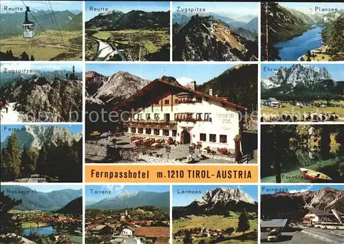 Tirol Region Reutte Schwebebahn Zugspitze Plansee Ehrwald Fernpass Hotel Fernstein Nassereith Tarrenz Lermoos Kat. Innsbruck