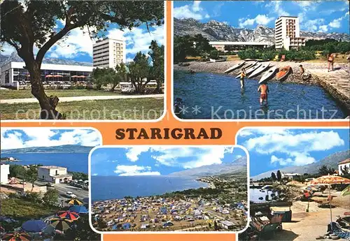 Starigrad Teilansichten Strand Campingplatz Kat. Hvar