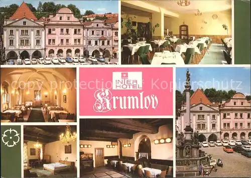 Krumlov Interhotel Krumlov Gastraeume Speisesaal Zimmer Brunnen Kat. Tschechische Republik