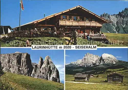 Seiser Alm Laurinhuette Felsmassiv Kat. Seis am Schlern Kastelruth Suedtirol