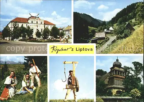 Liptov Liptau Schloss Panorama Trachtengruppe Turm