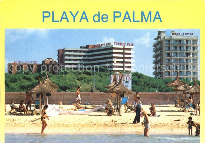 Playa De Palma Mallorca Strandpartie Taurus Park Hotel Timor Kat