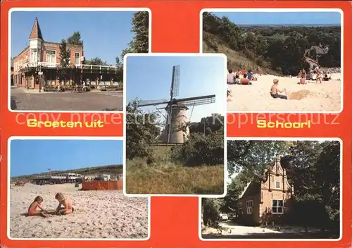 Schoorl Teilansichten Strandpartie Windmuehle Kat. Bergen Niederlande