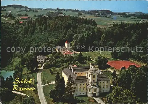 Schloss Rosenau oesterr Freimaurer Museum Schlossrestaurant Fliegeraufnahme