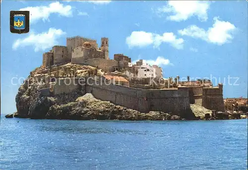 Peniscola Gesamtansicht Altstadt Kat. Spanien