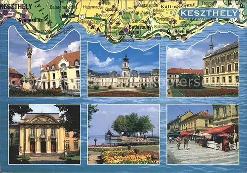 Keszthely Karte Kat. Balaton Plattensee