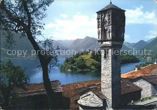 Lago di Como Gothenturm Insel Comacina Kat. Italien