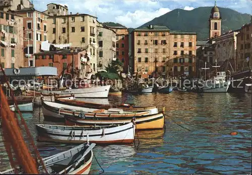 Camogli Golfo Pardiso Hafen Kat. Italien