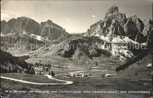 Val Badia Corvara Colfosco Sass Ciampatsch  Kat. Italien