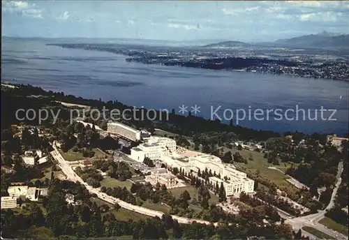 Geneve GE Palais des Nations Fliegeraufnahme lac Leman  Kat. Geneve