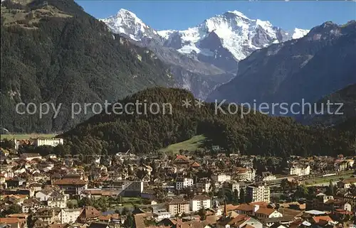 Interlaken BE mit Moench und Jungfrau Kat. Interlaken