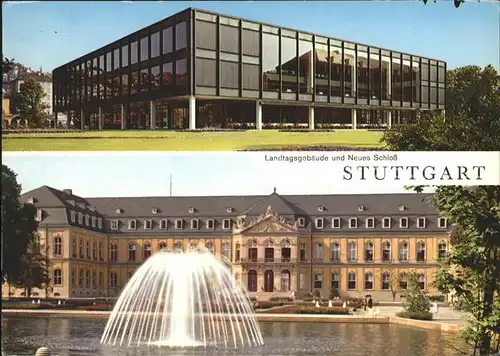 Stuttgart Landtagsgebaeude und Neues Schloss Kat. Stuttgart