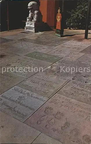 Hollywood California Footprints of the Stars Forecourt of Graumans Chinese Theatre Kat. Los Angeles United States