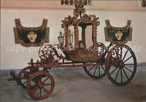 Lisboa Museu Nacional dos Coches The processional chariot of Our Lady of Cabo Kat. Portugal