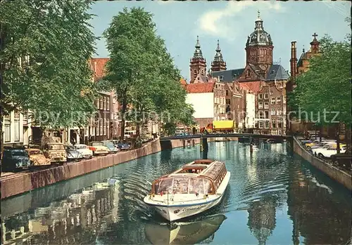 Amsterdam Niederlande OZ Voorburgwal Ausflugsschiff Kat. Amsterdam