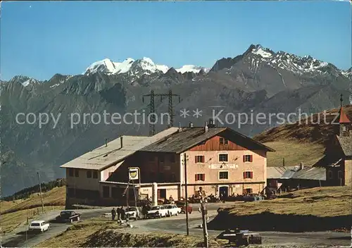 Jaufenpass Jaufenhaus mit Zillertaler Alpen Kat. Italien