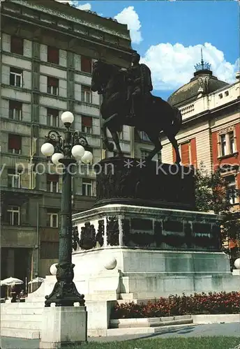Beograd Belgrad Denkmal des Fuersten Mihailo Kat. Serbien