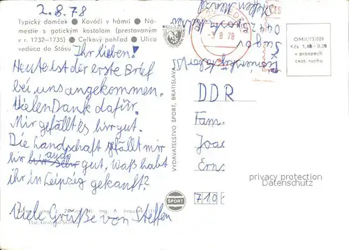 Medzev Typicky domcek Kovaci v hamri Namesti s gotickym Ulica veduca do Stosu